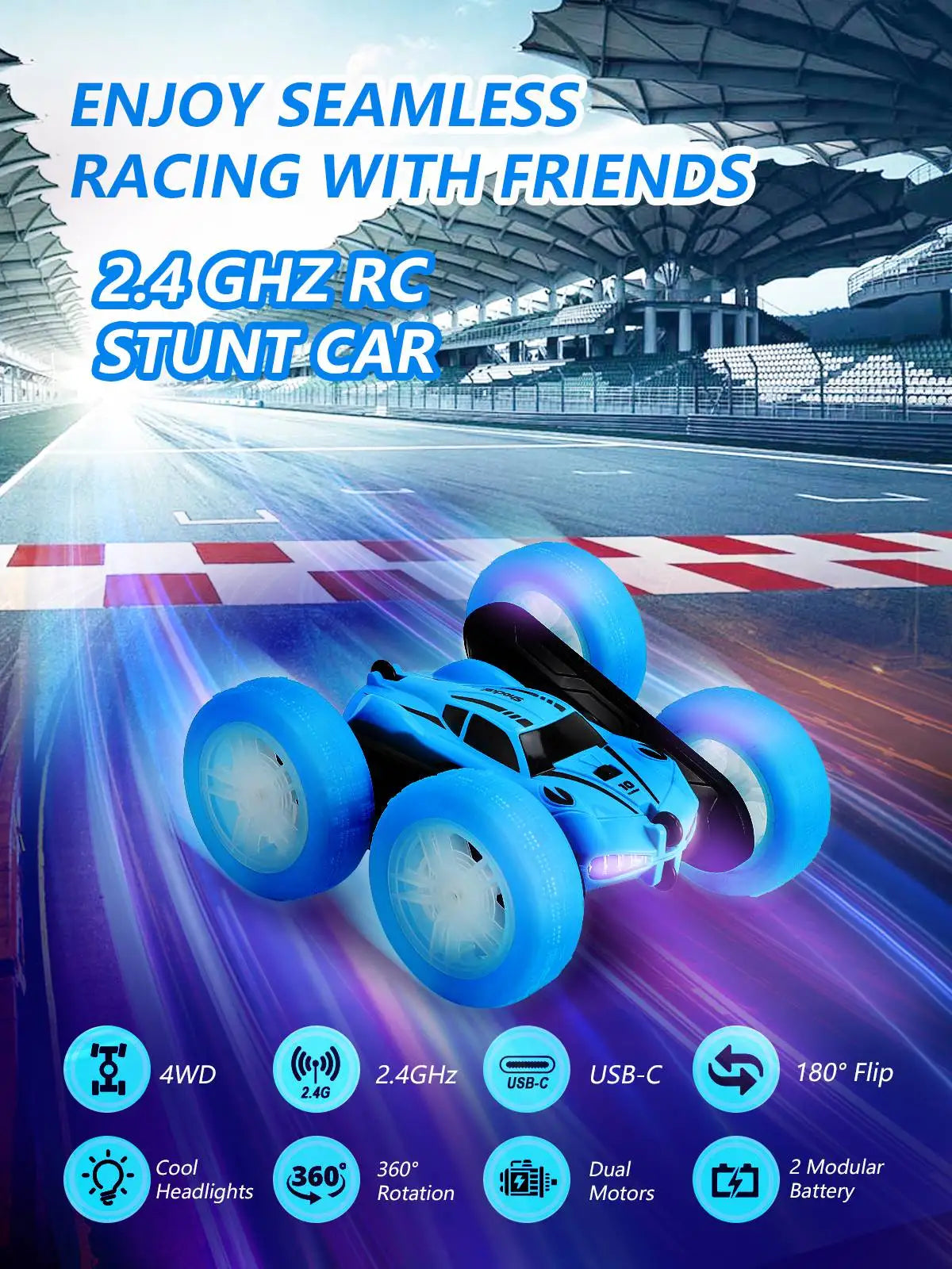 Double-Sided Stunt RC Car™